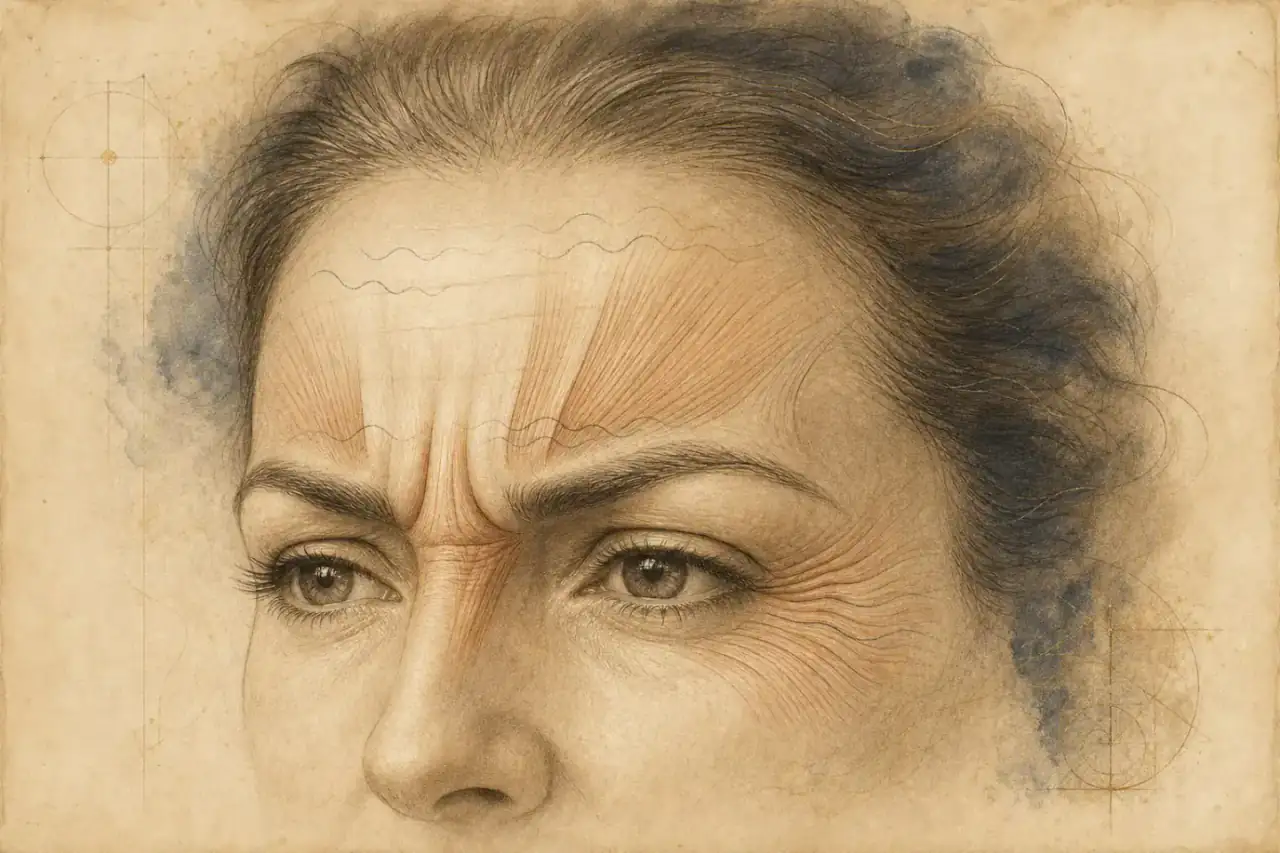 A phase 3 study puts faster-onset botulinum toxin E back into the glabellar-line conversation. Renaissance-style neuromodulator study representing glabellar-line treatment planning; not an actual patient result